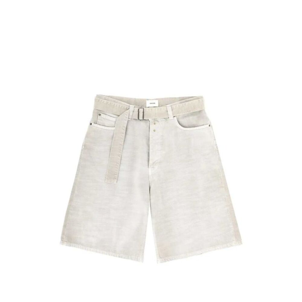 Haikure Men Belted Denim Shorts